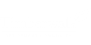 A logo for a retirement community named Timberwalk.